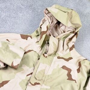 Vintage Tennier Industries Coat Mens Large Desert Camo Cold Weather ECWCS Parka‎